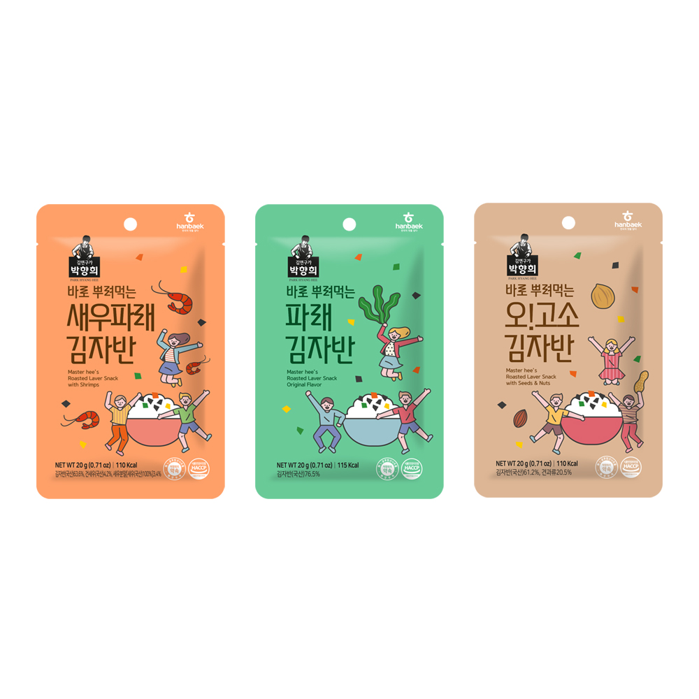 Master Hee' Roasted Laver Snack 20g [Shrimps/Original/Seeds&Nuts]